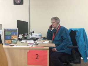 Sister Joellen, before she got sidelined, March 18.
