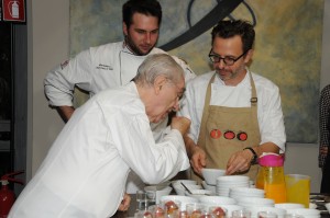 Chef Gualtiero tastes the soup