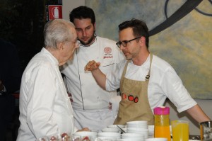 Chefs Jason Hammel and Gualtiero Marchesi
