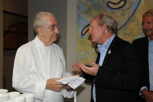 One can only guess what he is saying!